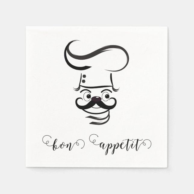 Bon Appetit Koch Paper Napkin Serviette (Vorderseite)