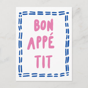 Bon Appétit Kulinarische Küche Postkarte