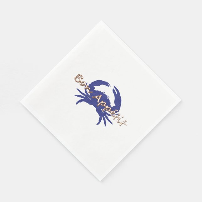 Bon-Appetit- Little-BLUE_Crab-Everyday- Celebrate Serviette (Ecke)
