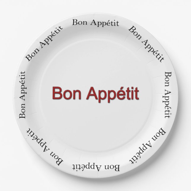 Bon Appetit PapierTeller (Vorderseite)
