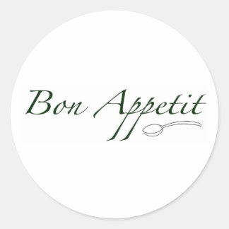 Bön-Appetit Runder Aufkleber
