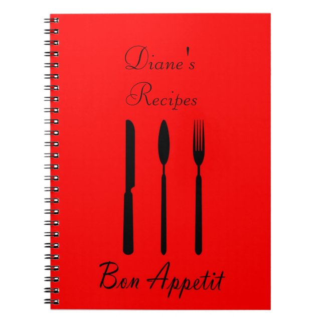 Bon Appetit Table Setting Rezept Notebook Notizblock (Vorderseite)