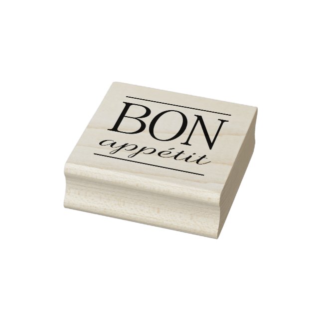 BON APPETIT Typografie Lebensmittelangebot Gummistempel (Stempel)