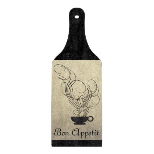 Bon Appetit Vintages angeredetes Ausschnitt-Brett Schneidebrett