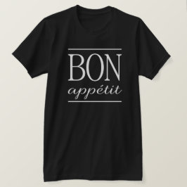BON APPETIT White Typografy Zitat Druck T-Shirt