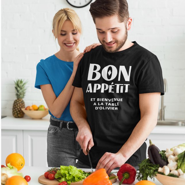 Bön Appetit Willkommen am Tisch meines französisch T-Shirt (Von Creator hochgeladen)