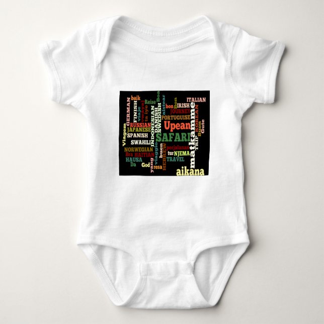 Bon Italian Irish Safari Hapanese Voyage Baby Strampler (Vorderseite)