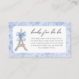 Bon Jour Be French Toile Blue Baby Dusche Begleitkarte