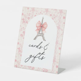 Bon Jour Be Pink Toile Bücher und Geschenke Sockelschild