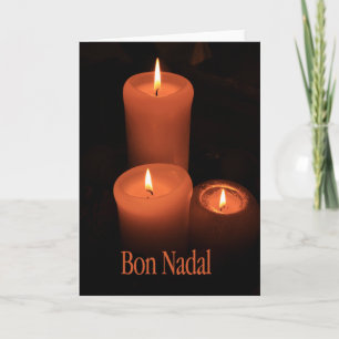 Bon Nadal Catalan Candles Feiertagskarte