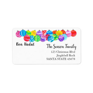 Bon Nadal Catalan Weihnachtslabel Adressaufkleber