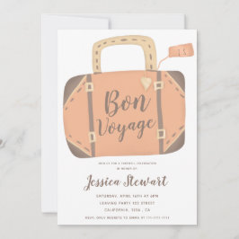 Bon-Reise-Koffer Spaß Abschied verlassend Party Einladung