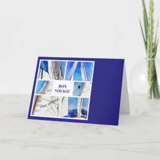 Bon Voyage Agean Gulet Artistic Collage Karte
