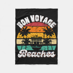 Bon Voyage Beaches Kreuzfahrtschiff Grafik für Kre Fleecedecke