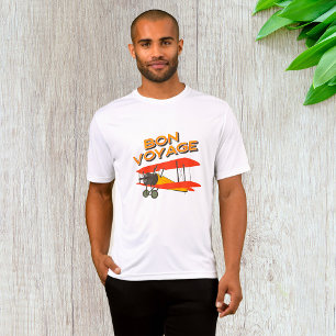 Bon Voyage Biplane Vintages Flugzeug T-Shirt
