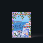 BON VOYAGE Blume Terrasse Griechische Insel Postkarte<br><div class="desc">Passen Sie diese Karte an,  indem Sie oben auf "Personalisieren" klicken,  um Ihren eigenen Text auf der Rückseite hinzuzufügen. Karo meinen Shop für mehr Farben und Designs oder lass mir wissen,  ob Sie etwas Angewohntes wollen. Danke für den Einkauf mit mir!</div>