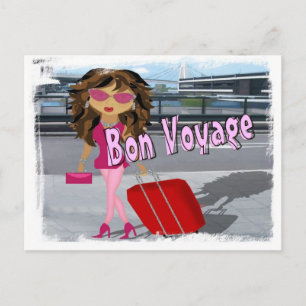 Bon Voyage Diva Postkarte