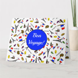 Bon Voyage French Themed Greetings Card Karte