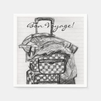 Bon Voyage Gepäckpapier Napkin Serviette