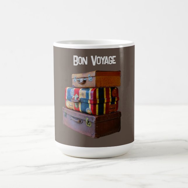 Bon Voyage/Goodbye/Vintages Ruhestand Kaffeetasse (Mittel)