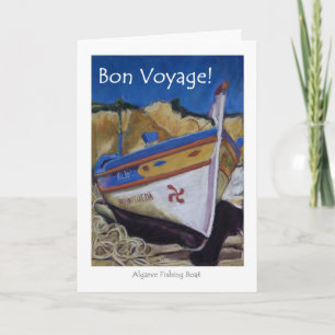 Bon Voyage Grußkarte - portugiesisches Fischerboot Karte