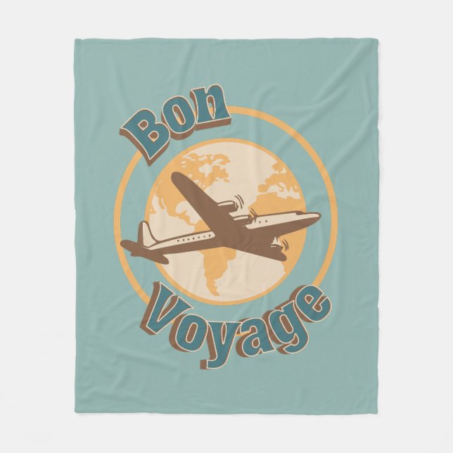 Bon Voyage Lassen Sie uns das Weltdesign bereisen Fleecedecke (Vorderseite)