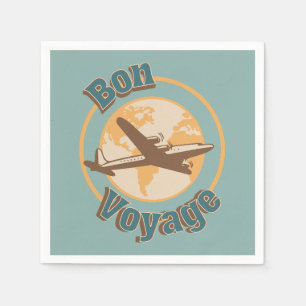 Bon Voyage Lassen Sie uns das Weltdesign bereisen Serviette
