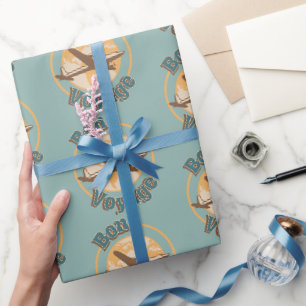 Bon Voyage Lasst uns die Welt bereisen Design Geschenkpapier