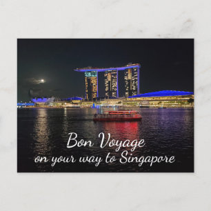 Bon Voyage - nach Singapur Marina Bay Sands Postkarte