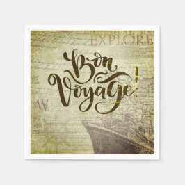Bon Voyage Paper Party Napkins Serviette