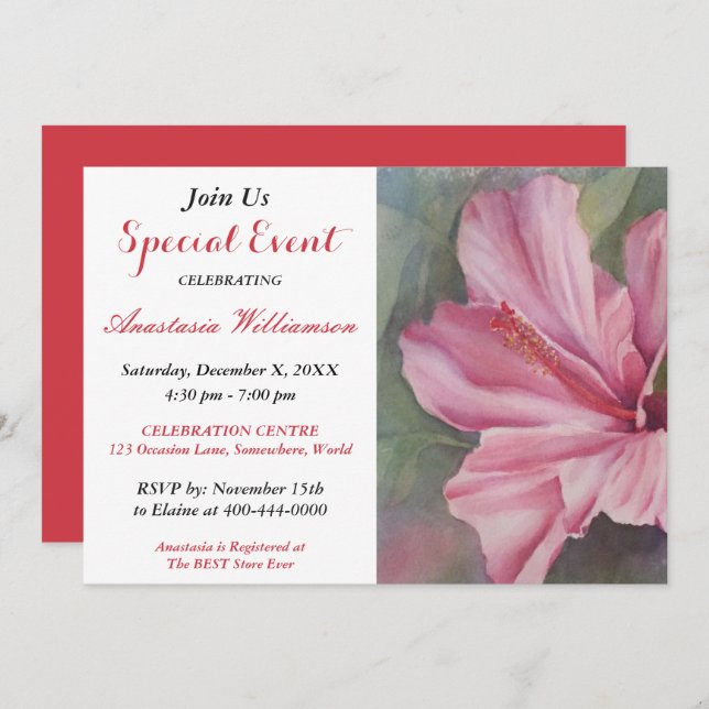 BON VOYAGE PARTY EREIGNIS INVITE EINLADUNG (Vorne/Hinten)