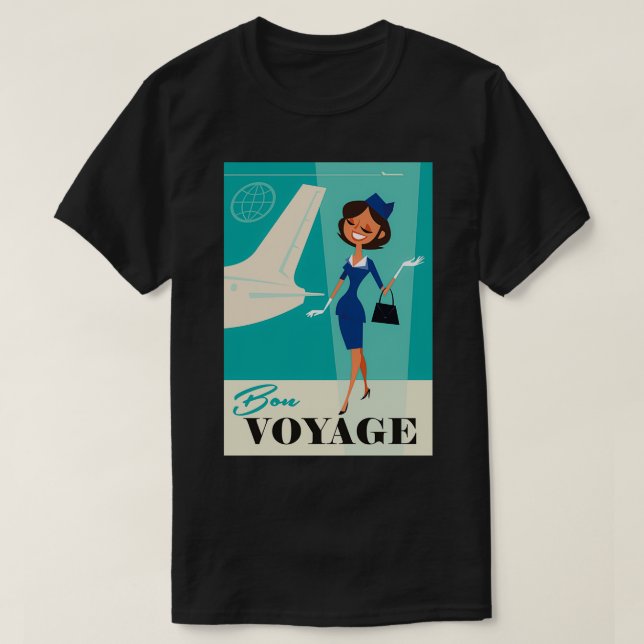 Bon Voyage Plakat T-Shirt (Design vorne)
