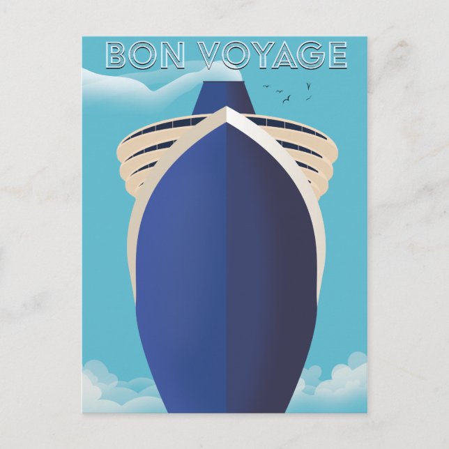 Bon Voyage Postkarte (Vorderseite)