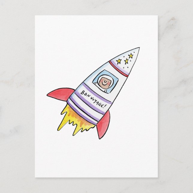 Bon Voyage Postkarte (Vorderseite)