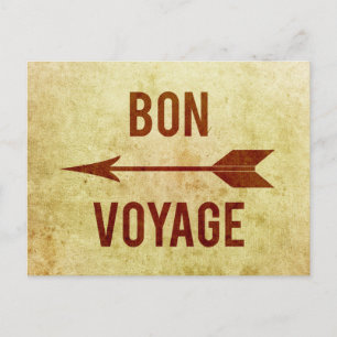 Bon Voyage Postkarte