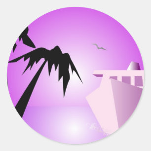 Bon Voyage Runder Aufkleber