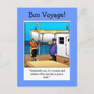Bon Voyage Spaß Postkarte