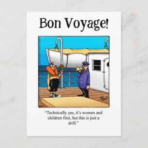 Bon Voyage Spaß Postkarte
