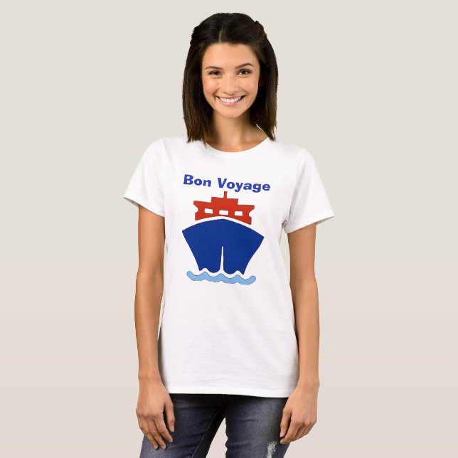 Bon Voyage, Text hinzufügen T-Shirt (Vorne ganz)