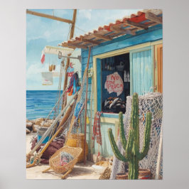 Bonaire-Fischhütte ausverkauft Poster
