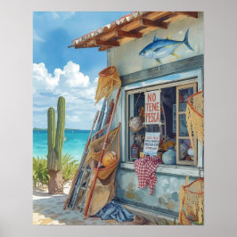 Bonaire Fischhütte ausverkauft Poster