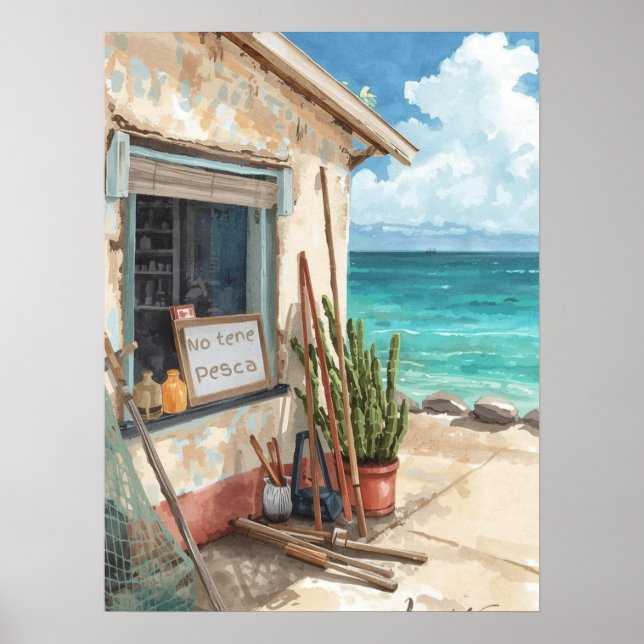Bonaire fish shack poster (Vorne)