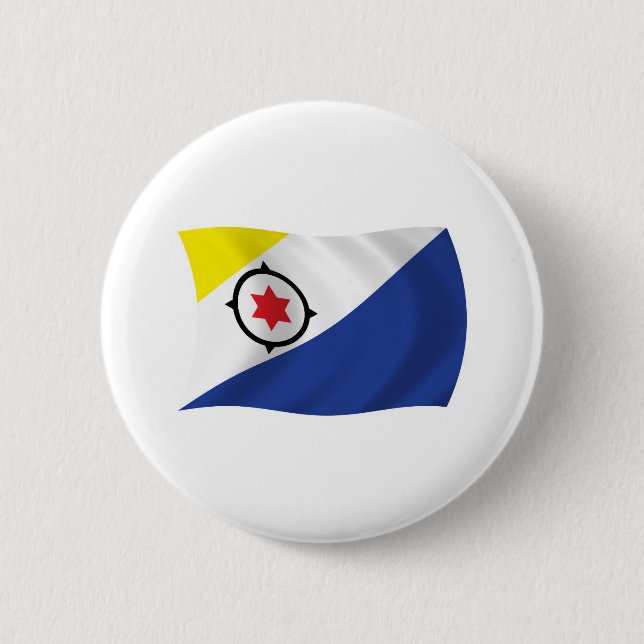 Bonaire-Flagge-Button Button (Vorderseite)