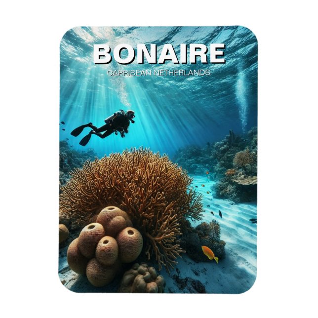 Bonaire Karibik Niederlande Scuba Diver Magnet (Vertikal)