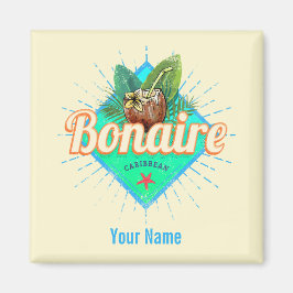 Bonaire Karibik Retro Urlaub Vintage Insel Magnet