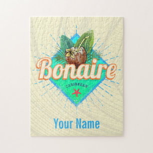 Bonaire Karibik Retro-Urlaub Vintage-Insel Puzzle