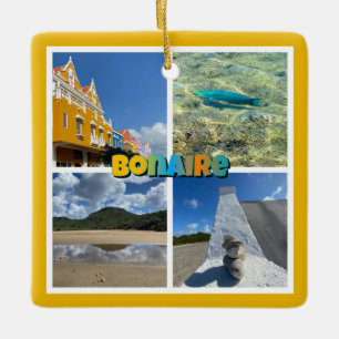 Bonaire Landschaftliche FotoCollage Keramikornament