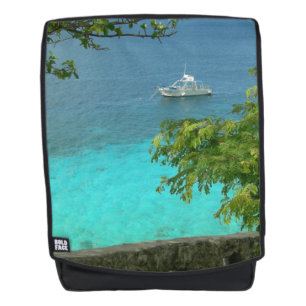 Bonaire Ocean View mit Boat Adult Backpack Rucksack