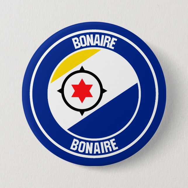 Bonaire Round Emblem Button (Vorderseite)