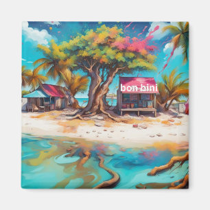 Bonaire-Strandhütte Magnet